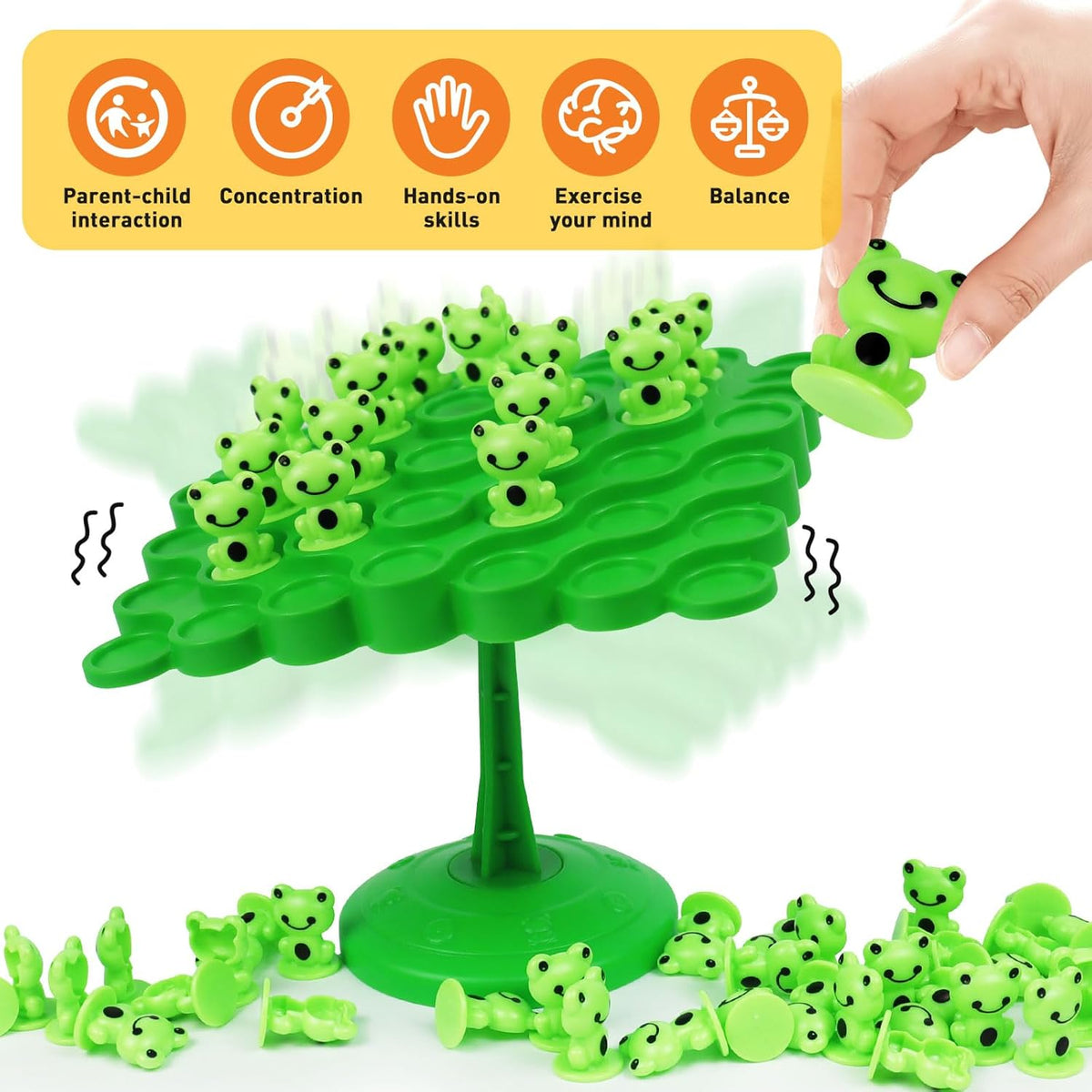 Frog Balance Tree Game for Kids – Fun Educational Toy with Dice | Family Board Game 3+