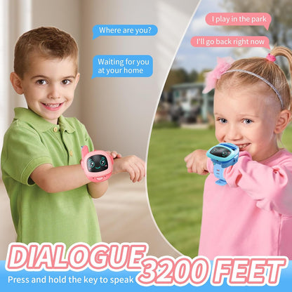 2-in-1 Kids Walkie Talkie Watch with Intercom, Flashlight & Compass