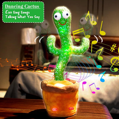 Dancing Cactus Toy for Kids | Talking, Singing & Repeating Toy with Lights & Music