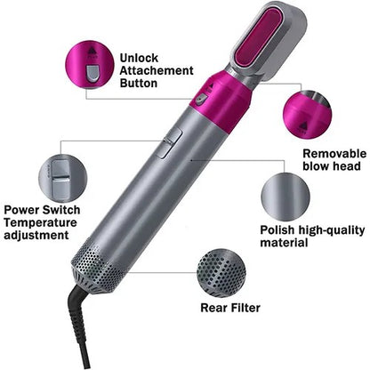 Hair curling and straightening air brush - Saadiq.pk