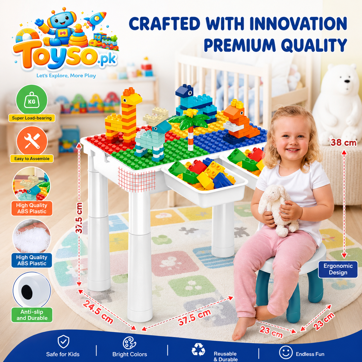 102PCS Kids Animal Building Block Set