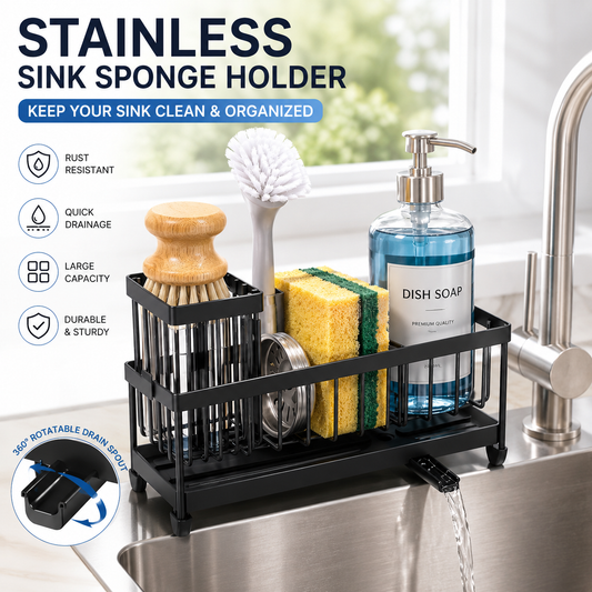 Stainless Sink Sponge Holder