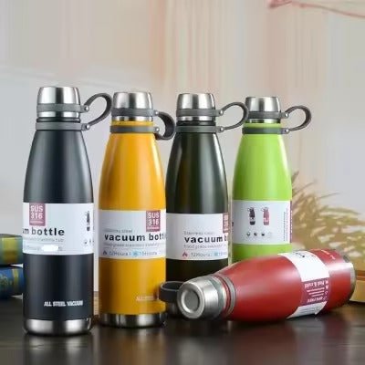 800ml Stainless Steel Vacuum Flask – Hot & Cold Water Bottle | Insulated Thermos for Gym, Office & Travel - Saadiq.pk