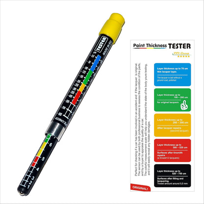 Car Paint Tester Pen Automotive Coating Thickness Gauge | Magnetic Paint Meter for Used Car Inspection