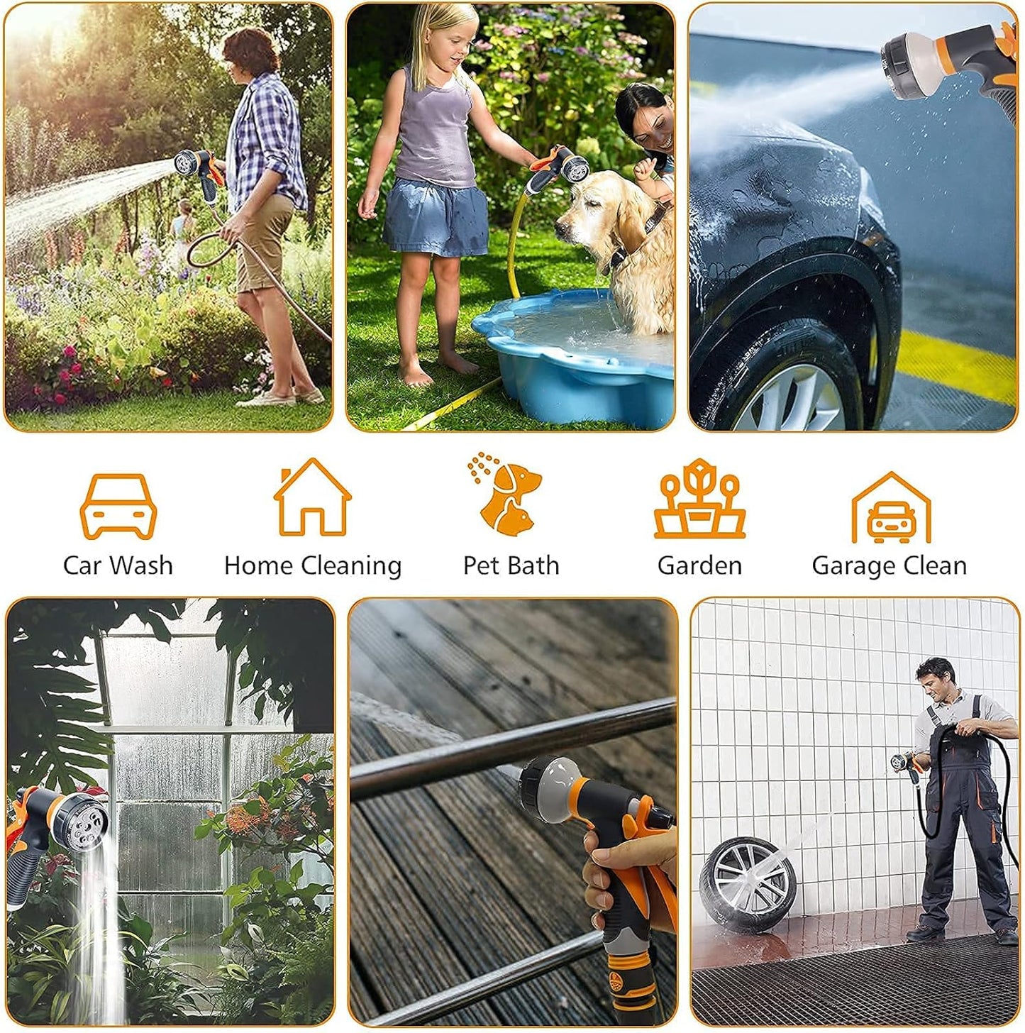 8in1 Pressure Washer Sprayer | Multi‑Function Garden Hose Nozzle
