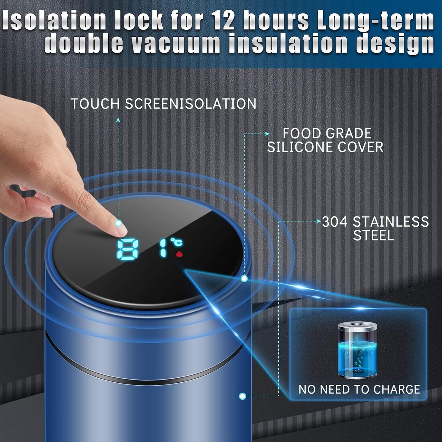 Stainless steel smart water flask - buy in Pakistan