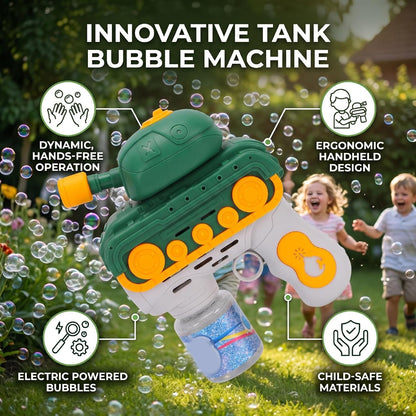 Dynamic Tank Bubble Gun | Electric Automatic Bubble Maker Toy