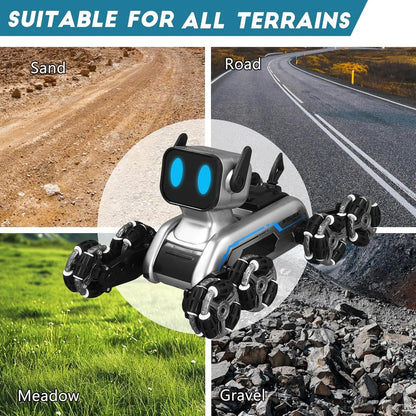 Smart RC Robot Toy with Dual Control Mode – Gesture Sensor & Remote Control