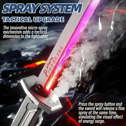 RGB LED Light Up Katana Sword with Mist Spray & Spark Effect