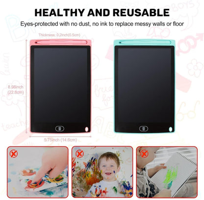 8.5 Inch LCD Writing Tablet for Kids – Multicolor Screen Reusable Digital Drawing - Saadiq.pk