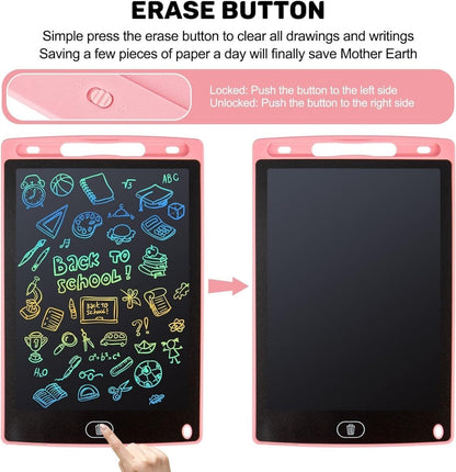 8.5 Inch LCD Writing Tablet for Kids – Multicolor Screen Reusable Digital Drawing - Saadiq.pk