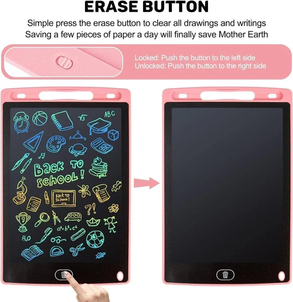 LCD Writing Tablet for Kids – Colorful Drawing Board 10-inch