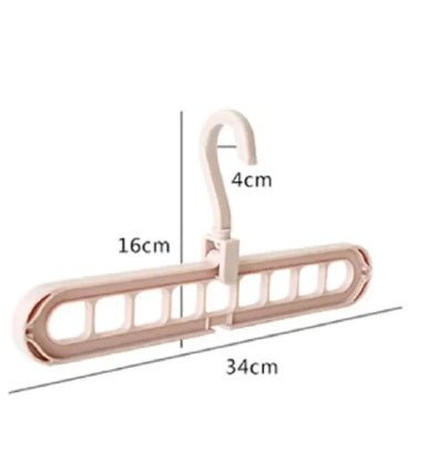 9 Hole Hanger (Pack of 3) – Space - Saving Wardrobe & Closet Organizer - Saadiq.pk