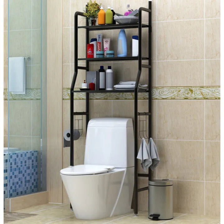 Over The Commode Iron Organizer Bathroom Shelf