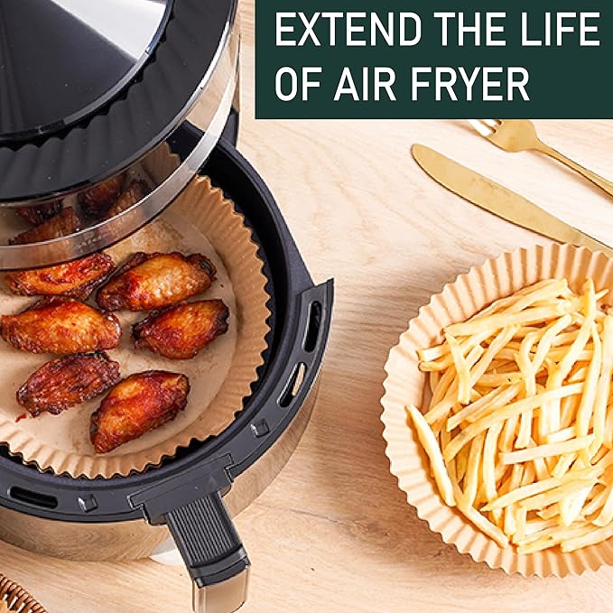 Non-Stick Air Fryer Paper (50 Pcs) fryer mess-free! 🍟 🔥