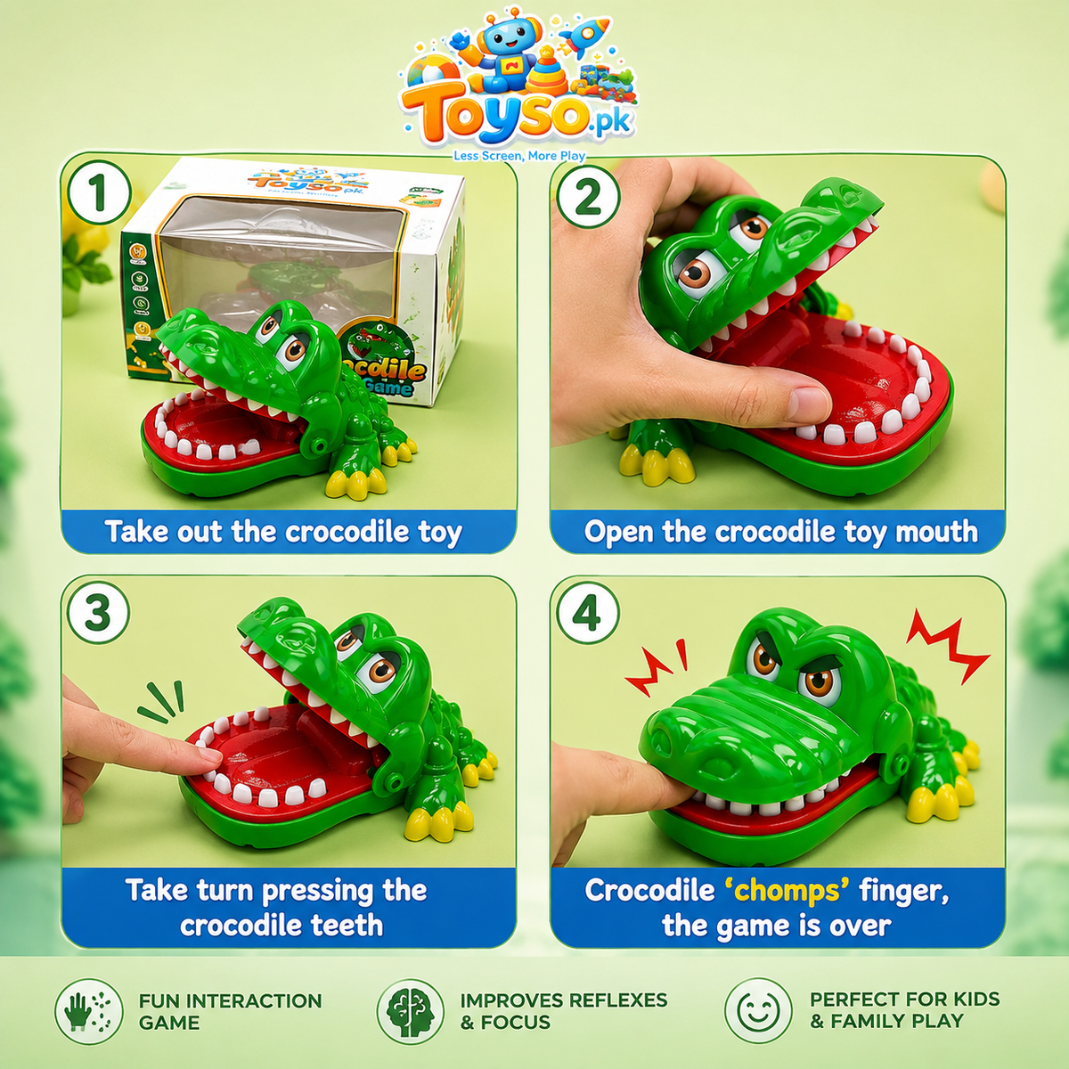 Crocodile Teeth Bite Game