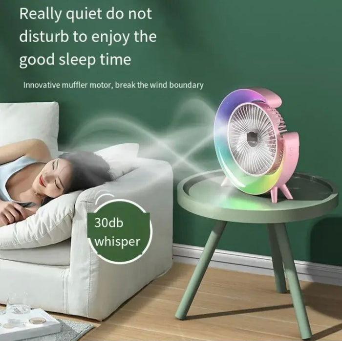 G shape rechargeable desk fan - buy in Pakistan