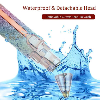 2-in-1 Eyebrow Trimmer & Facial Hair Remover – Painless USB Rechargeable Shaver for Women