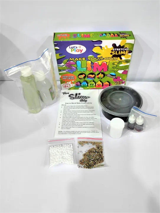Let’s Play DIY Stretchy Slime Kit – Make Your Own Fun, Safe & Colorful Slime for Kids