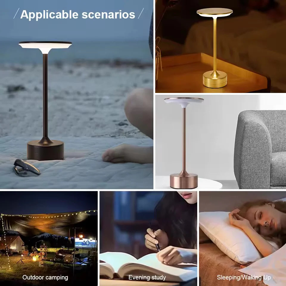 Luxury metal bedside lamp - Saadiq.pk