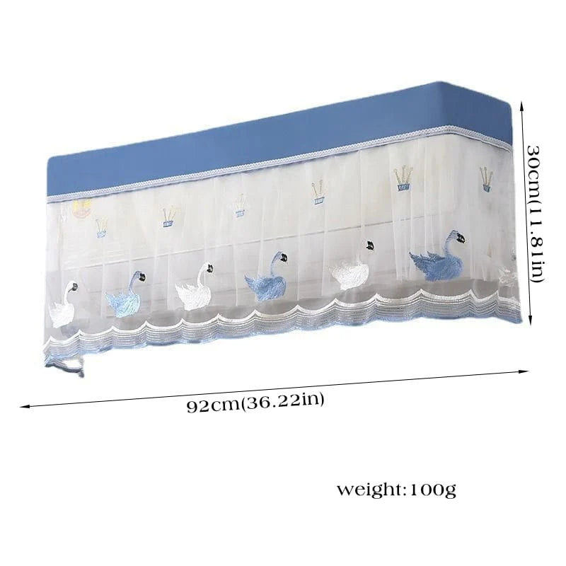 Wall Mounted Air Conditioner Dust Cover Prevent Direct Blowing Hanging Wind Shield Curtain Anti-Dust Air Conditioning Cover
