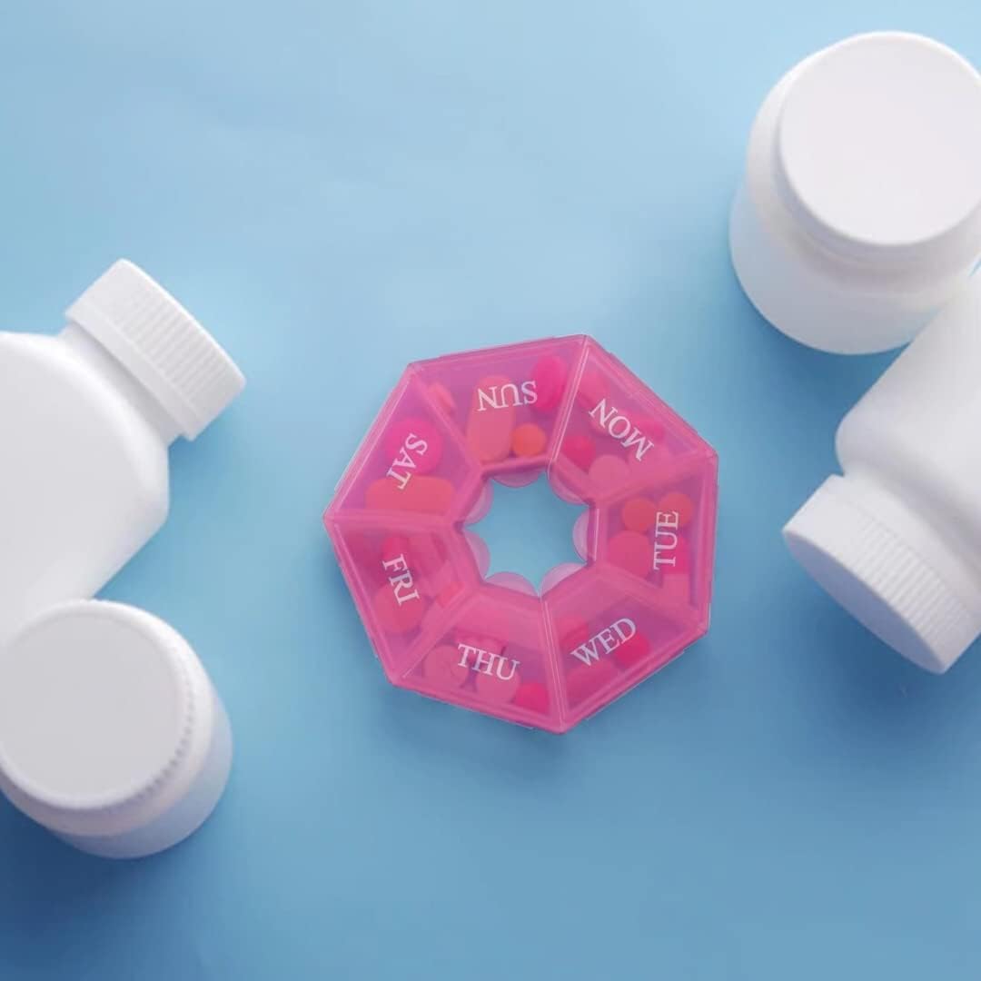 Round Weekly pills box organizer