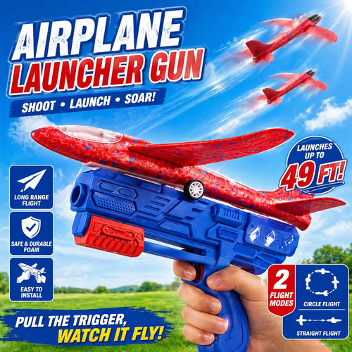 Airplane Launcher Gun for Kids - Foam Glider Airplane Launcher Gun for Kids