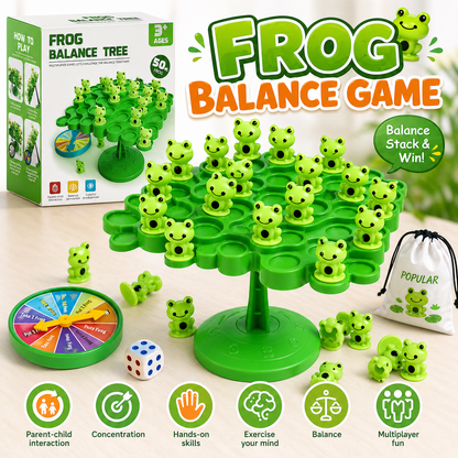 Frog Balance Tree Game for Kids – Fun Educational Toy with Dice | Family Board Game 3+