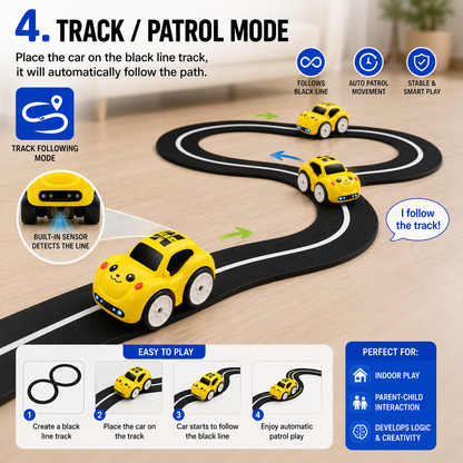 Smart Sensor RC Car – Follow, Escape & Track Mode Toy Car