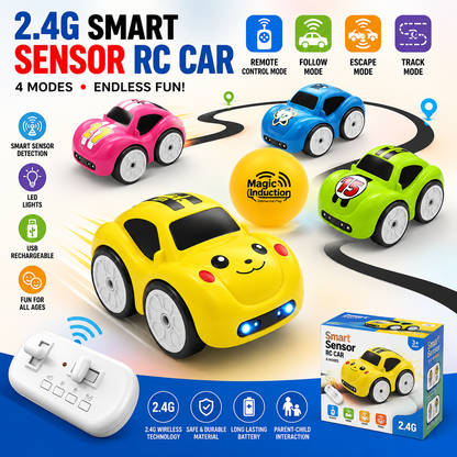 Smart Sensor RC Car – Follow, Escape & Track Mode Toy Car