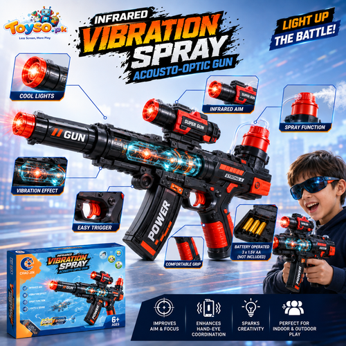 Infrared Vibration Acousto-Optic Toy Gun | Light & Sound Pretend Play Toy
