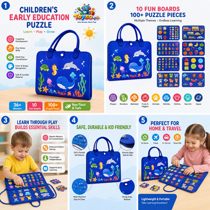 Children's Early Education Puzzle Set | Educational Learning Toy for Kids