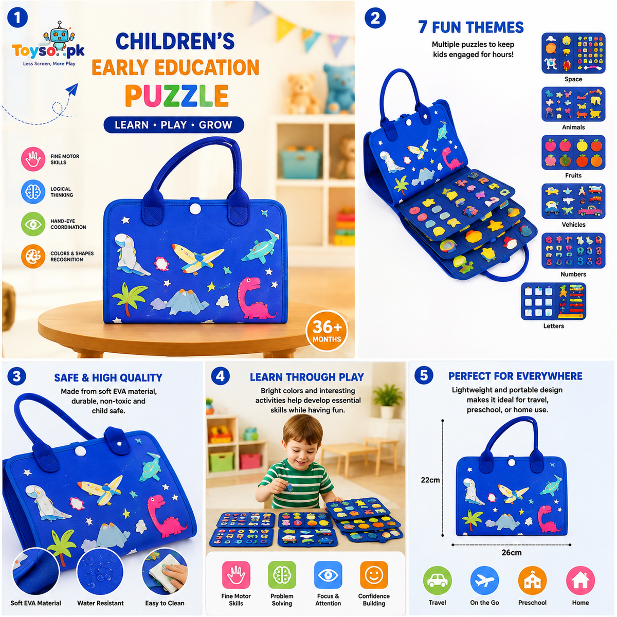 Children's Early Education Puzzle Set | Educational Learning Toy for Kids