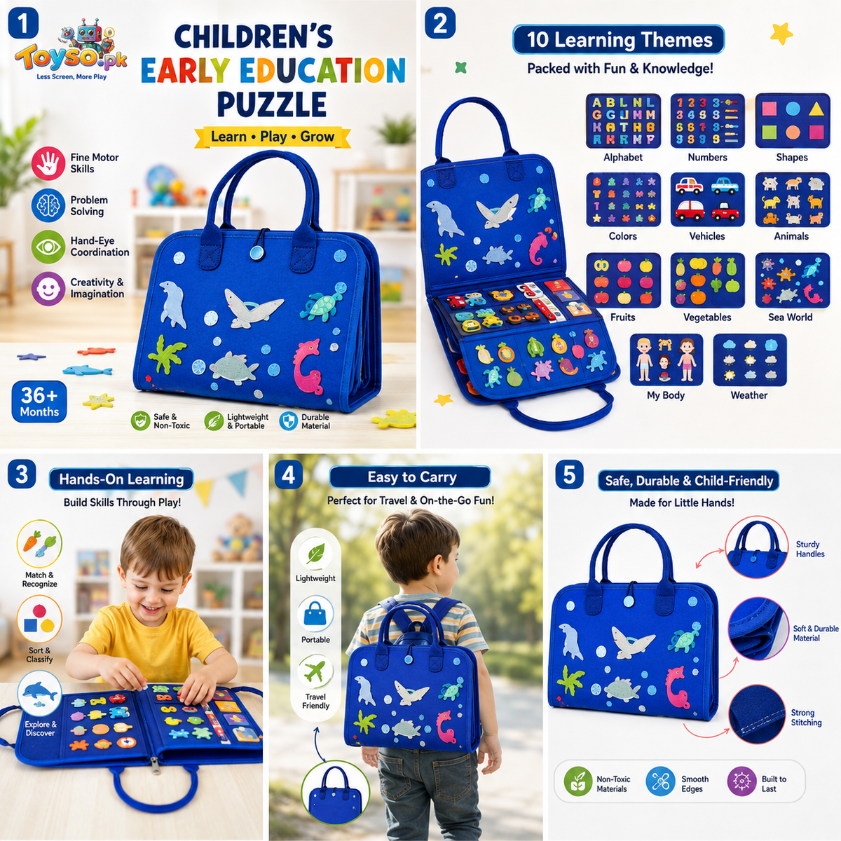 Children's Early Education Puzzle Set | Educational Learning Toy for Kids
