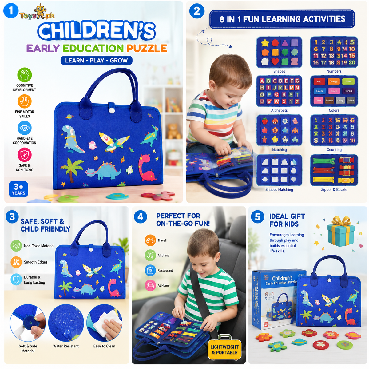 Children's Early Education Puzzle Set | Educational Learning Toy for Kids