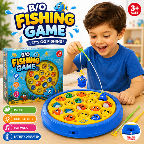 Battery Operated Fishing Game Toy | Interactive Fishing Game for Kids