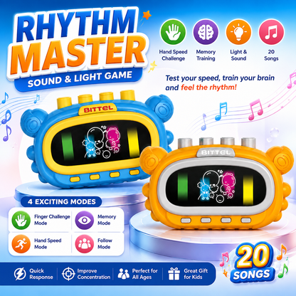 Rhythm Master Sound & Light Game | 4 Modes Interactive Handheld Toy