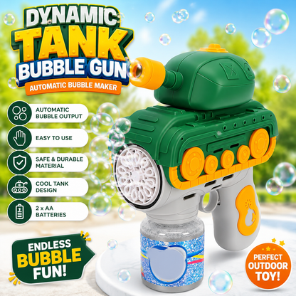 Dynamic Tank Bubble Gun | Electric Automatic Bubble Maker Toy