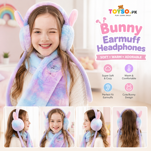 Cute Bunny Ear Warm Earmuffs for Kids | Soft Winter Ear Warmers