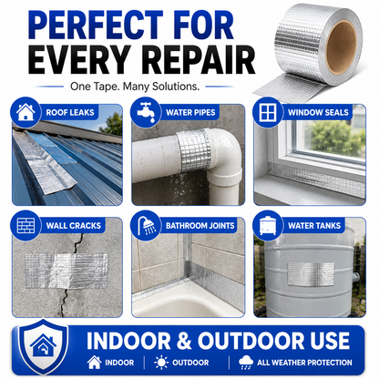 Waterproof Leak Repair Tape 5M | Roof, Pipe & Crack Repair Aluminum Foil Tape