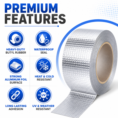Waterproof Leak Repair Tape 5M | Roof, Pipe & Crack Repair Aluminum Foil Tape
