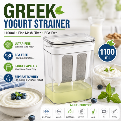 Homemade Greek Yogurt Maker 1100ml | Multipurpose Food Filter Strainer