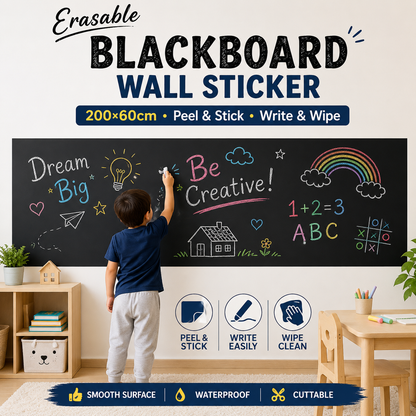 Self-Adhesive Erasable Blackboard Sticker Roll 200×45cm