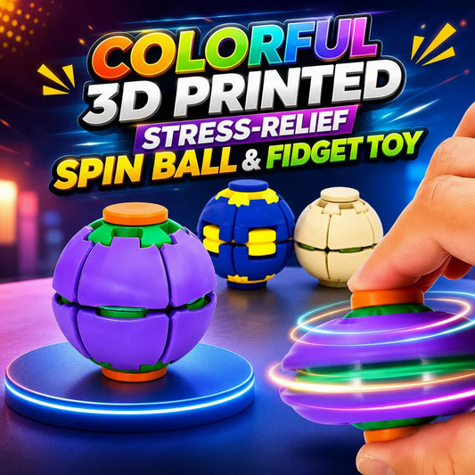 Press-to-Spin Fidget Ball – Stress Relief Sensory Spinner Toy