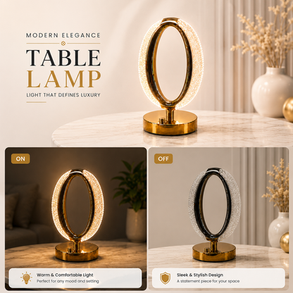 Elegant decorative ring table lamp - Saadiq.pk