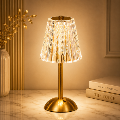 Diamond Crystal Table Lamp – Luxury Rechargeable LED Touch Lamp