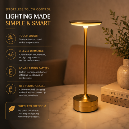 Metal body rechargeable table lamp - Saadiq.pk