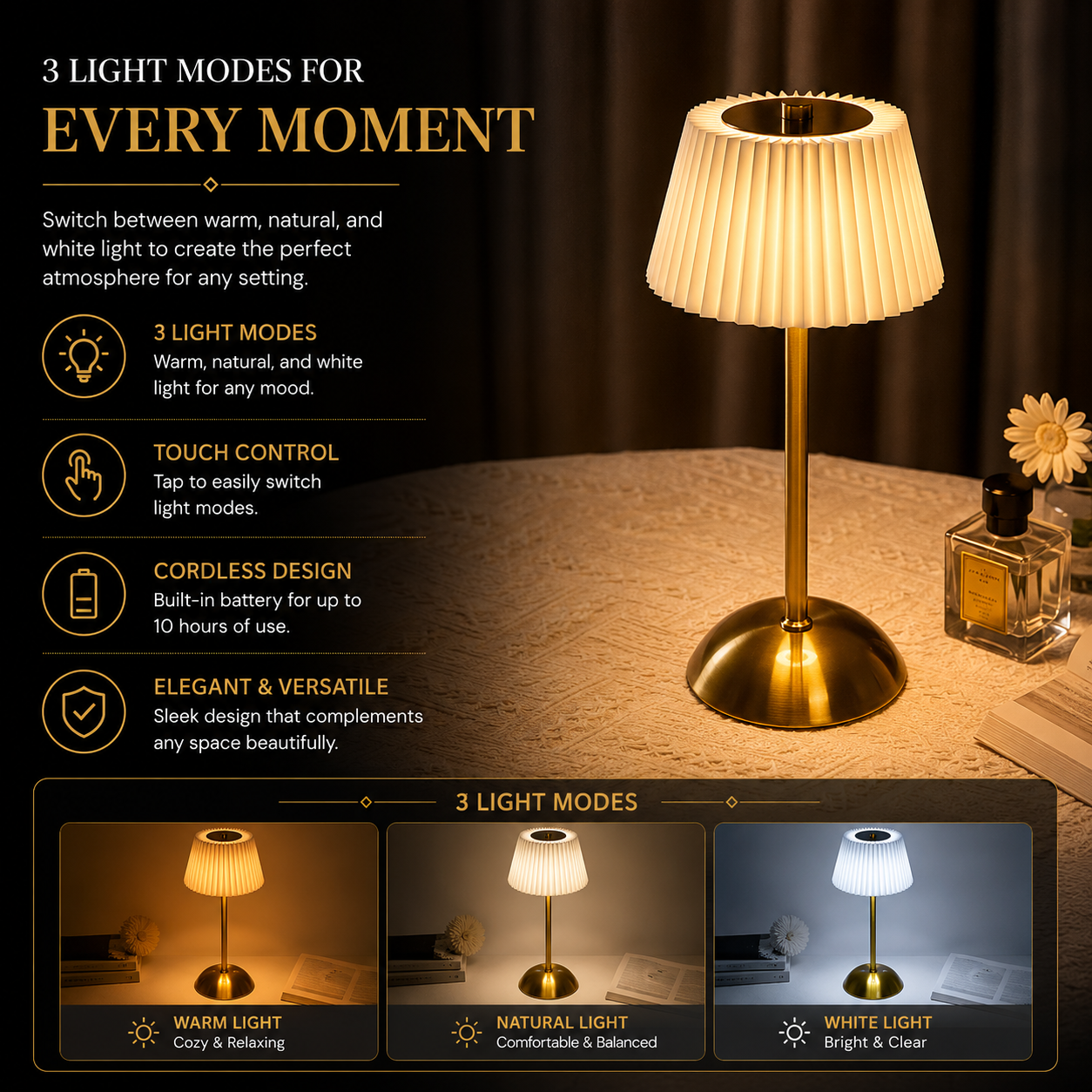 Elegant LED touch night lamp - buy in Pakistan