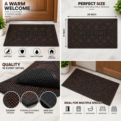 Welcome Door Mat | Anti-Slip Indoor & Outdoor Floor Mat