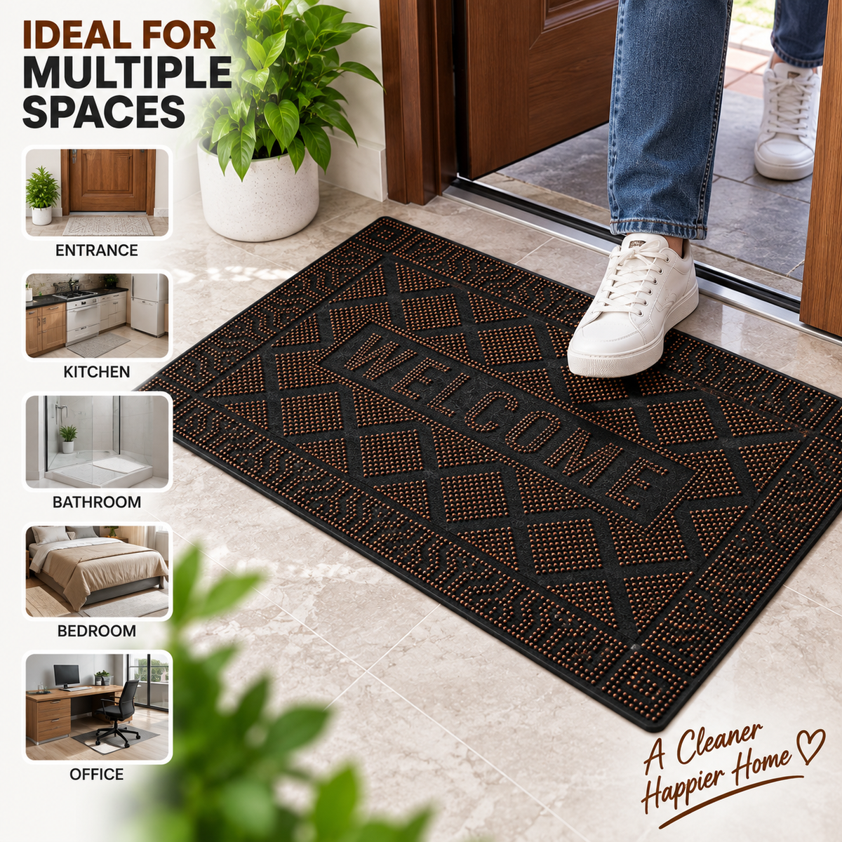 Welcome Door Mat | Anti-Slip Indoor & Outdoor Floor Mat